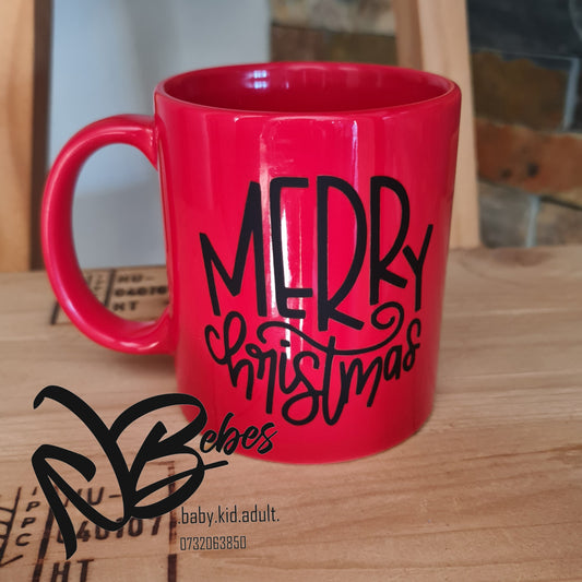Red Merry Christmas mug