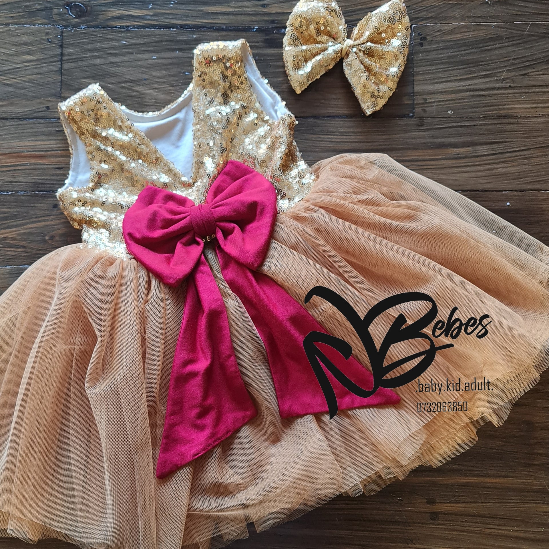 fitted lace wedding dress Elegant Flower Girl Dress Gold Kids For Birthday Wedding Party J069 White / Child-8 main image 1